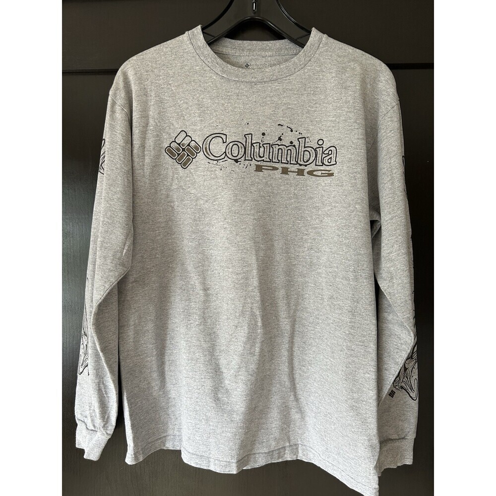 Columbia PHG Sz M Long Sleeved Gray T-Shirt